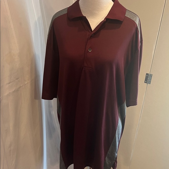 Grand Slam Other - Grand Slam Maroon Polo with Gray Details